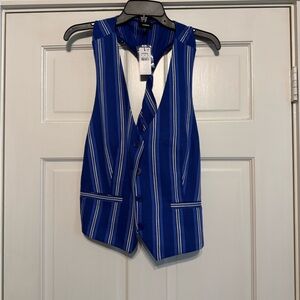 Blue Striped Women's Vest